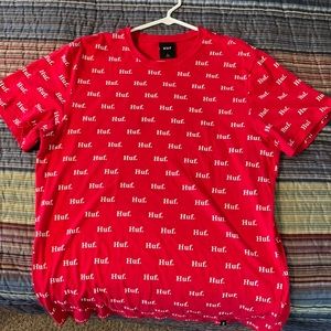 Huf t shirt red size large